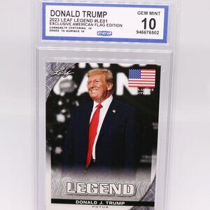 2023 Leaf Legend Exclusive American Flag Edition Donald Trump #LE-01 CCG 10